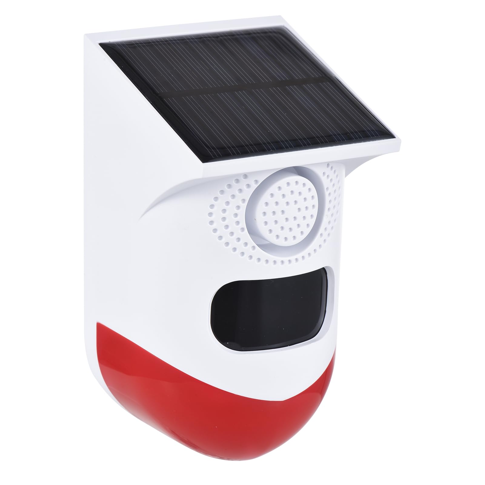 Alarme com Sensor de Movimento Solar 120dB Sirene Alta Potência Luzes Estroboscópicas LED Segurança Distância Detecção Ajustável Detector IP65 Recarregável para Fazenda Casa Galpão Villa