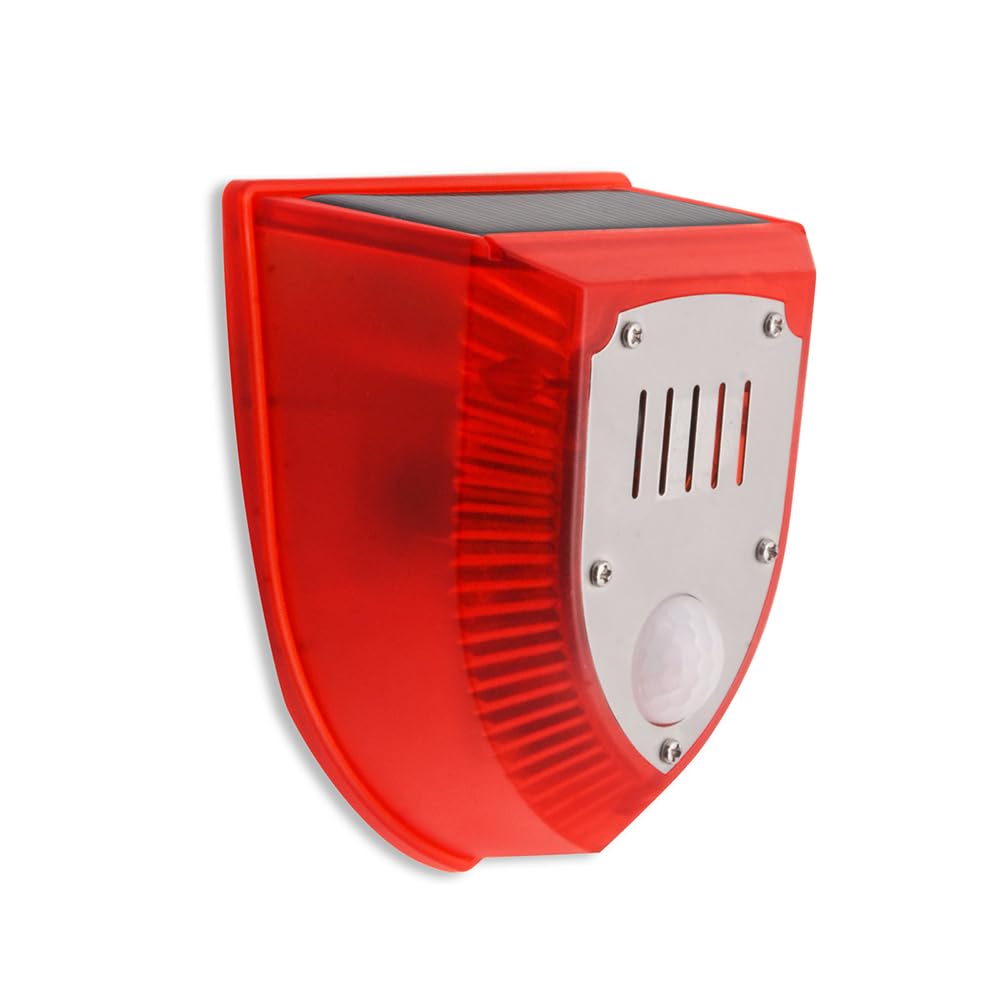Tomvorks Alarme Solar Externo Com Sensor de Movimento de Alta Eficiência e Sirene para Villa Farm (1 peça)