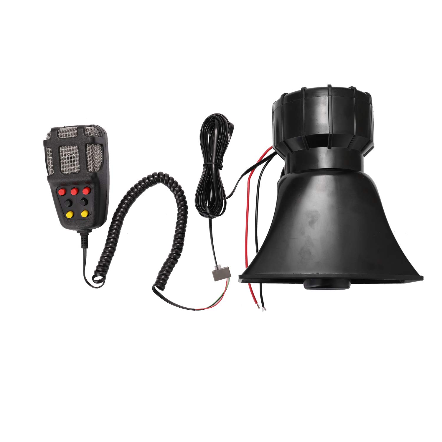 Sirene De Carro 80W Com Alto-Falante 200dB E Microfone PA Para Veiculos | Portátil, Compacto, 12V, Baixo Consumo, , , Acessível