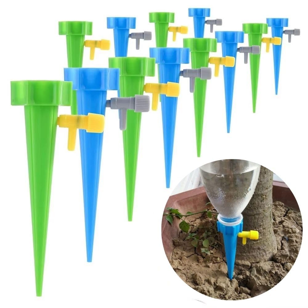 Kit 12 Gotejadores Dosadores Irrigadores Jardim Vaso Horta