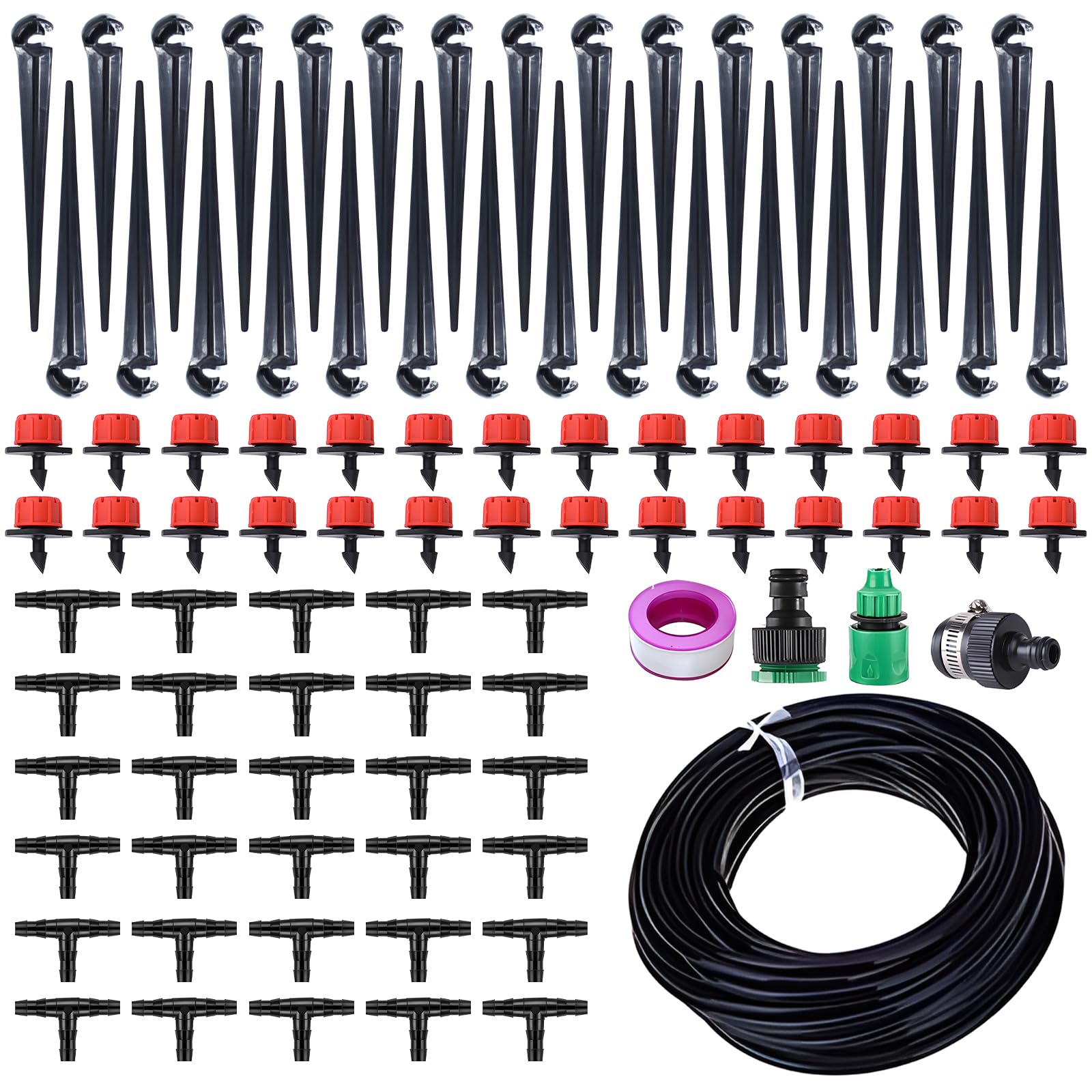 Kit de Irrigação por Gotejamento, de Rega Automática de Jardim de 25m