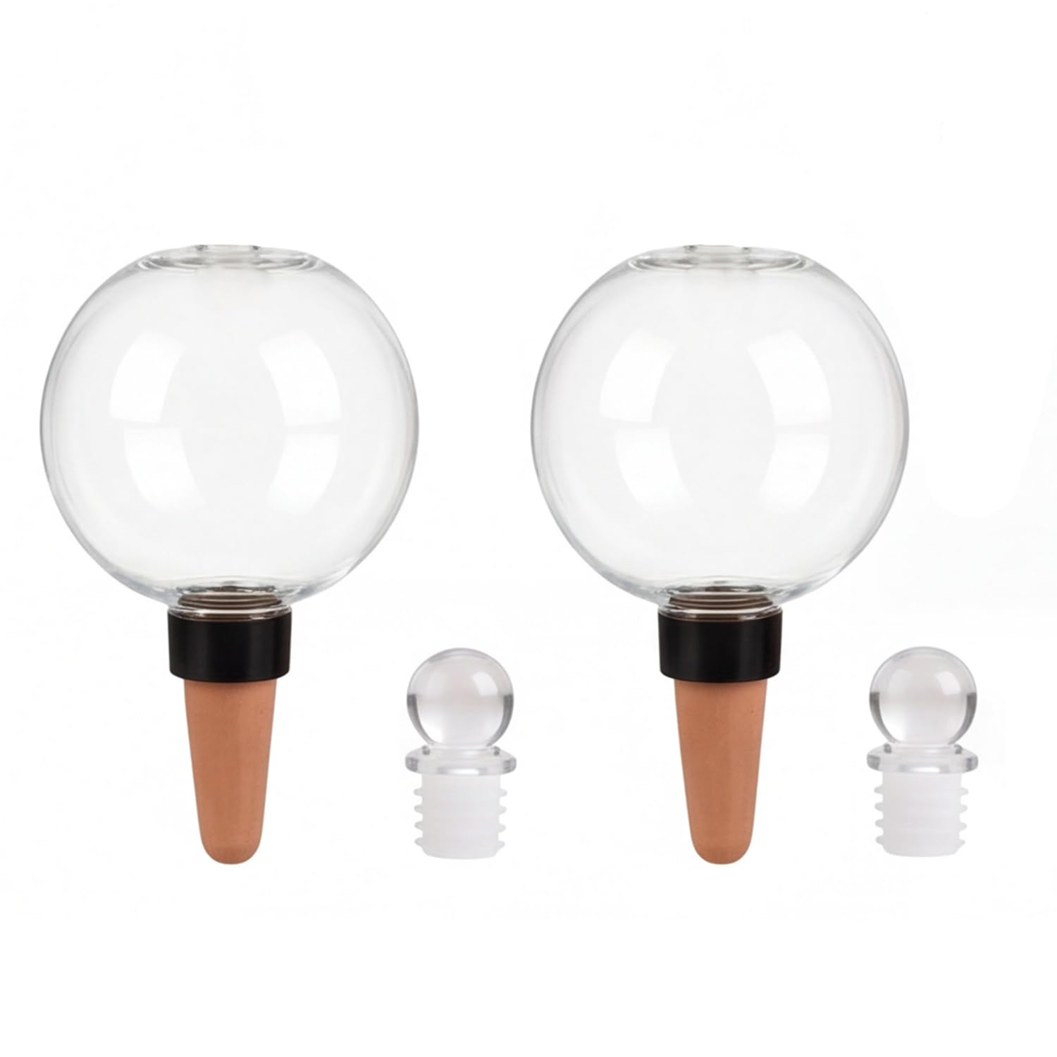 Bolas De Rega 4 Unidades 560ml Com Gotejamento Lento Para Férias | Cerâmica, Terracota, Gotejamento, Auto-Regável, Decorativo, Vasos, Suspensas, Pátio, Sem Eletricidade, Antipodridão