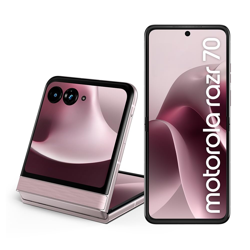 Smartphone Motorola Razr 70 5G - 256GB 24GB (8GB RAM+16GB Ram Boost) Tela dobrável 6,9" Extreme AMOLED 120hz e externa 3,6” Gorilla Glass Victus - Rosa