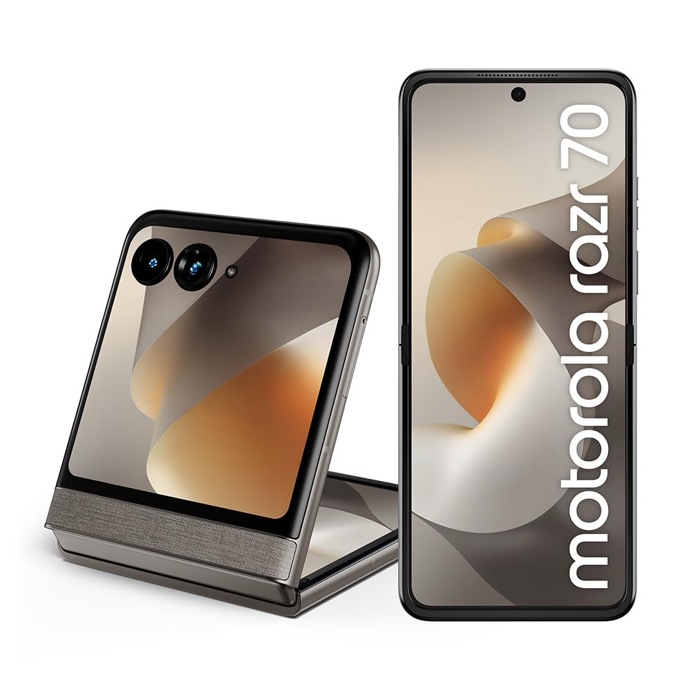Smartphone Motorola Razr 70 5G - 256GB 24GB (8GB RAM+16GB Ram Boost) Tela dobrável 6,9" Extreme AMOLED 120hz e externa 3,6” Gorilla Glass Victus - Cinza