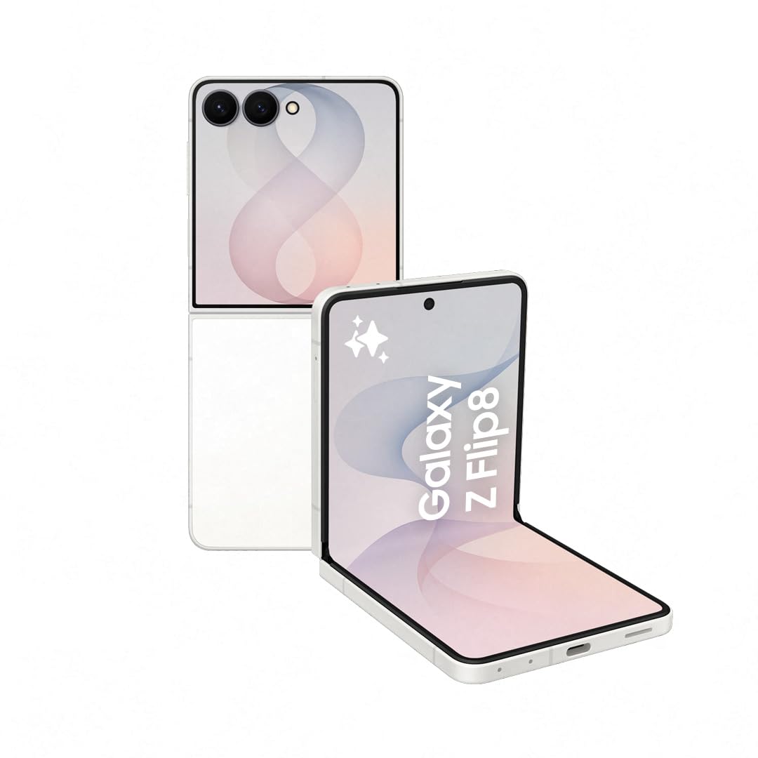 Celular Samsung Galaxy Z Flip8, 256GB 12GB RAM Câmera 50MP - Branco