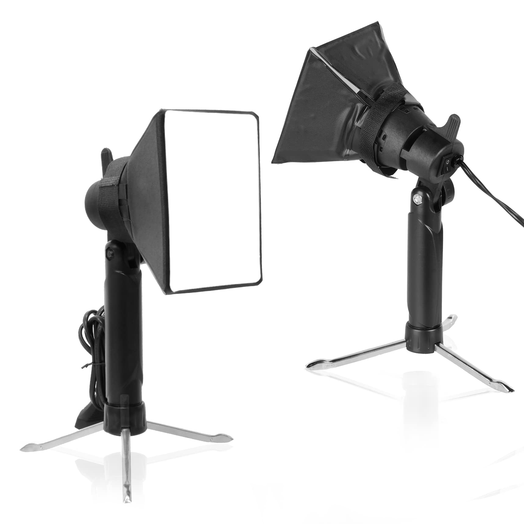 Meking Mini kit de iluminação fotográfica Softbox, lâmpada LED de iluminação contínua | Com difusor dobrável para estúdio de mesa de vídeo para filmagem de pequenos produtos, 10 x 12 cm, 2 conjuntos