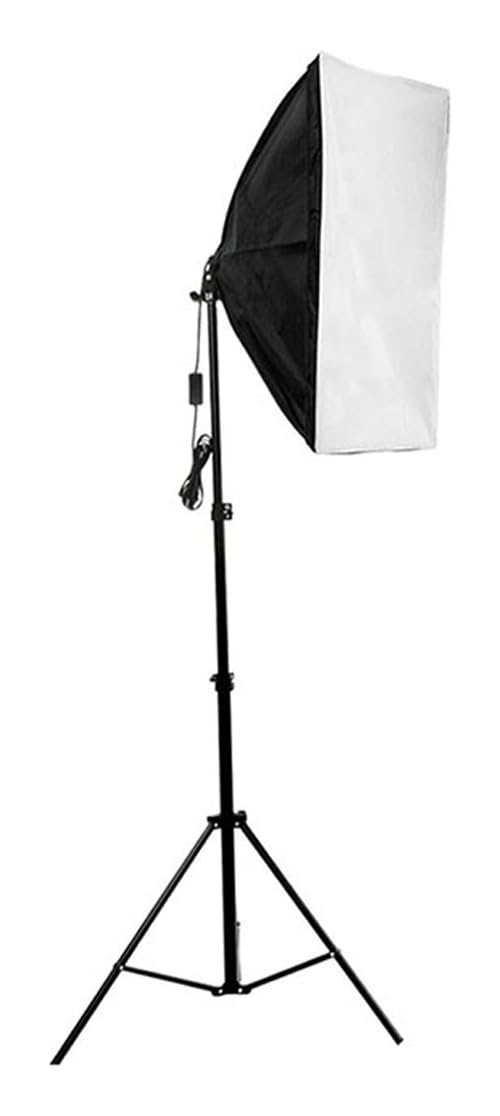 Kit Softbox Fotográfico 50x70cm com Tripé Ajustável 2m 2 metros – Iluminação Contínua Profissional para Estúdio, Fotografia, Vídeo, YouTube, Lives e Maquiagem - Luz Contínua Soquete E27 IMAGEMTECH