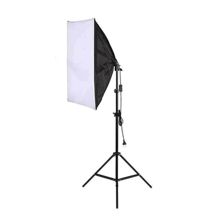 Kit 2 Softbox Continure Luz 50x70cm Soquete e27-Com Tripé(1PC)