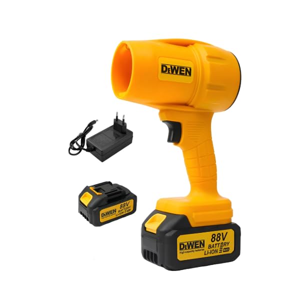 D:WEN Soprador de Folhas Sem Fio, 21V Bateria Li-ion, 1050W Potência, 850G, Portátil com Carregador