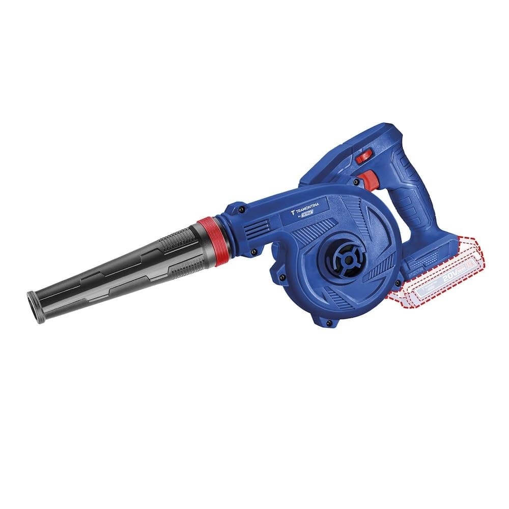 Tramontina Soprador de Folhas a Bateria 20V Portátil Azul 2 Velocidades Vazão de Ar 2,7 m³/min Sem Bateria 1,40 kg