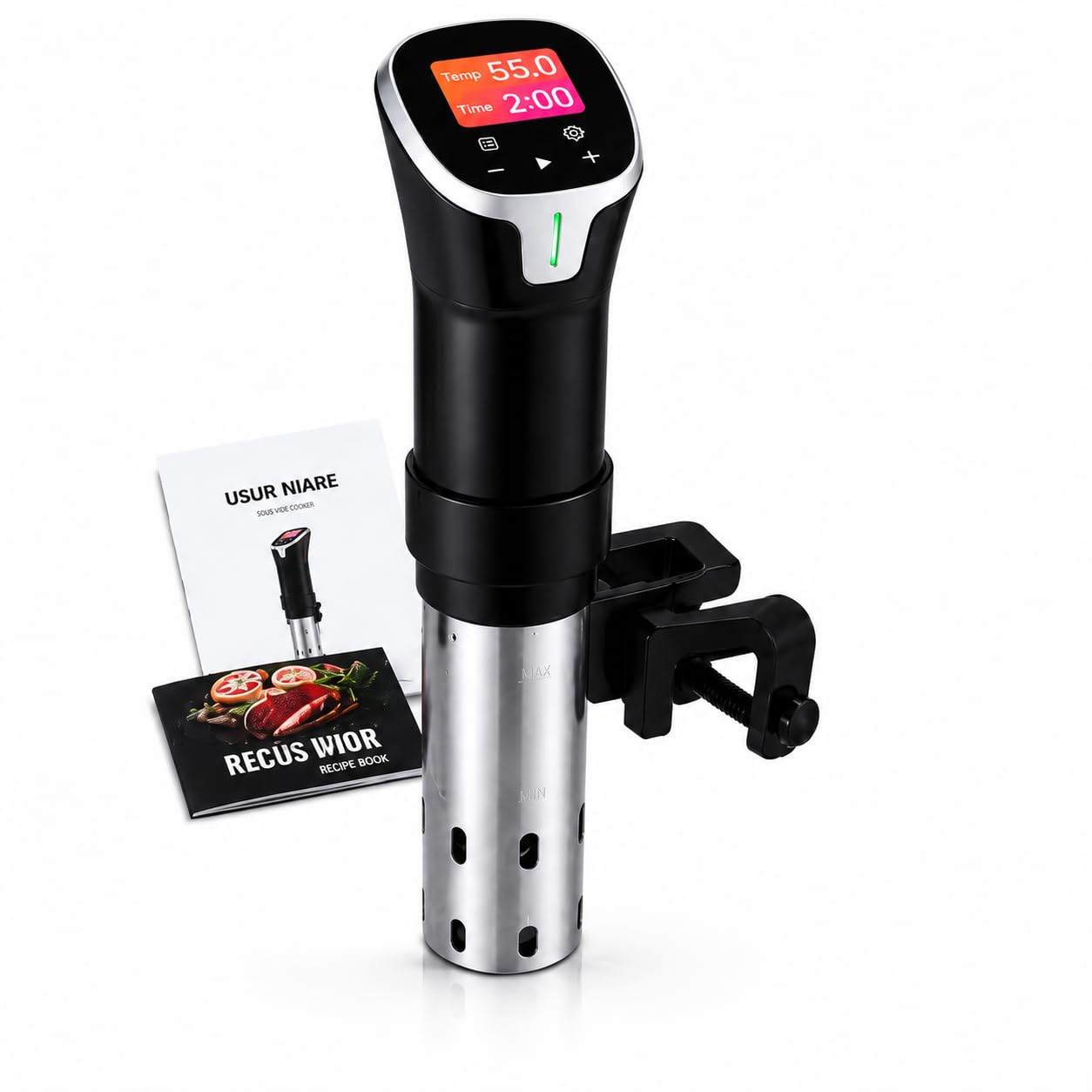 Fogão De Precisão Sous Vide 1100 W Com Tela Sensível Ao Toque E Controle Por Aplicativo Wi-Fi, Início Retardado 24 Horas, Preciso Temperatura Para Cozimento Perfeito
