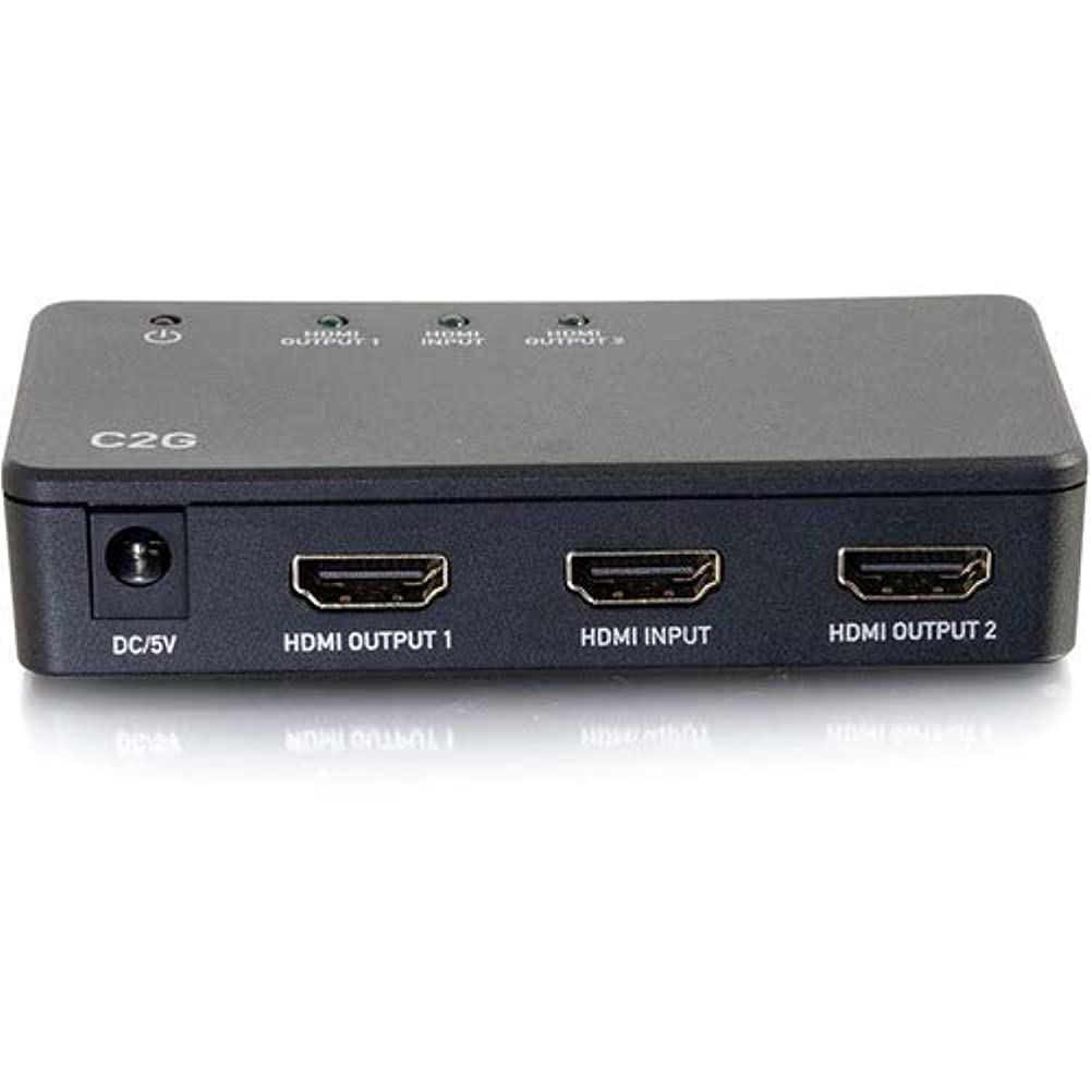 Divisor HDMI C2G 41057 de 2 portas 4K UHD, preto