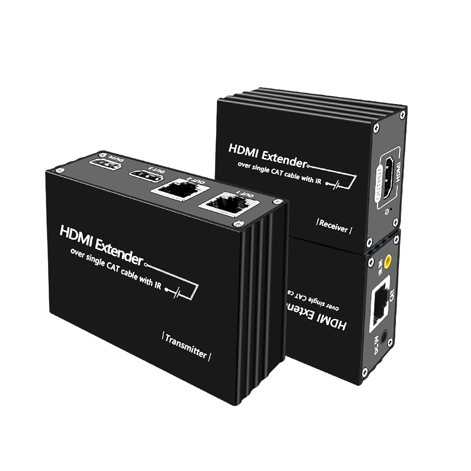 Divisor HDMI 4K 1 em 4 saídas HD para cabo de rede, um em cada quatro, projetor 4K com retorno de controle remoto infravermelho HD401
