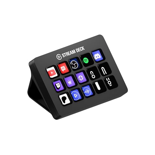 Stream Deck Elgato MK.2, 15 teclas Personalizáveis de LCD, USB-C Removível, Preto - 10GBA9901