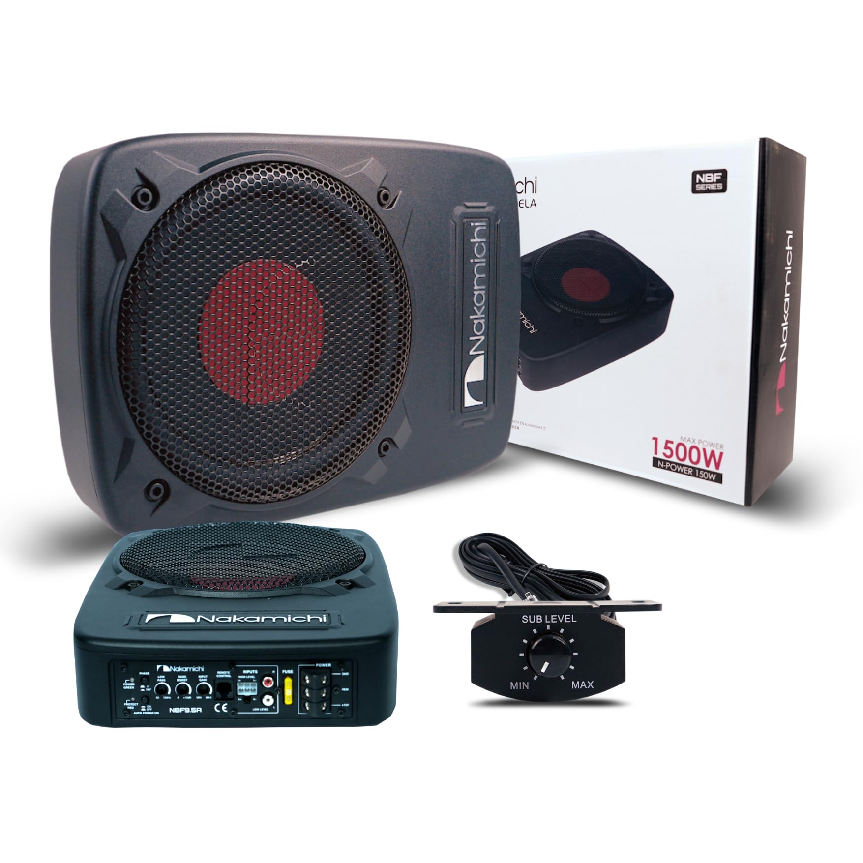 Caixa Amplificada Subwoofer 150W Rms 8"Pol 2 Ohm JR8 Nakamichi - NBF9.5A