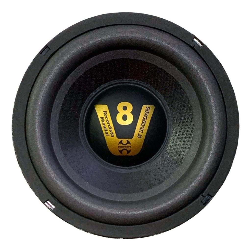 Alto Falante Compet 8 Polegadas Subwoofer 200w rms 4 Ohms Automotivo Cor Preto Sub Grave Gravão