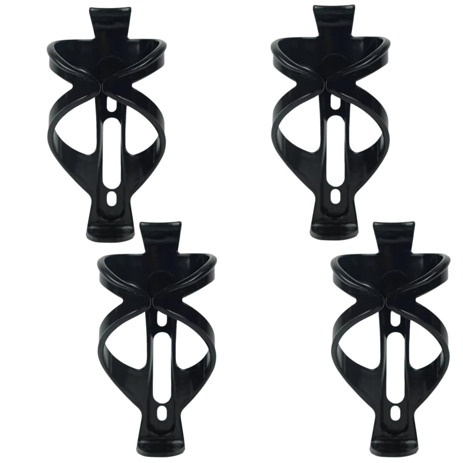 Kit Com 4 Suportes Para Squeeze, Garrafinha De Água Para Bike Lojas Bicicleta, Preto, Altmayer