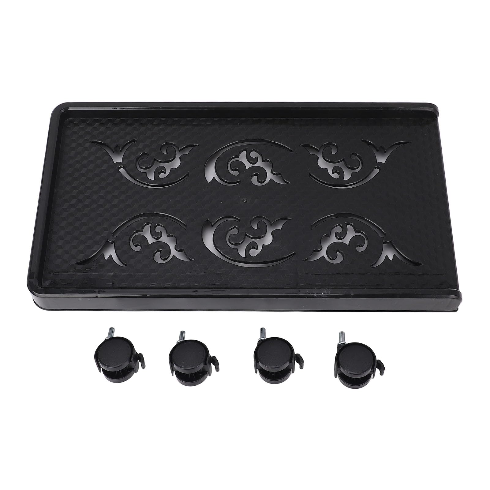 Suporte de CPU móvel sob suporte de torre de computador de mesa com 4 rodas de rodízio de travamento - capacidade de 30 kg Riser de caixa de PC universal para hosts e equipamentos