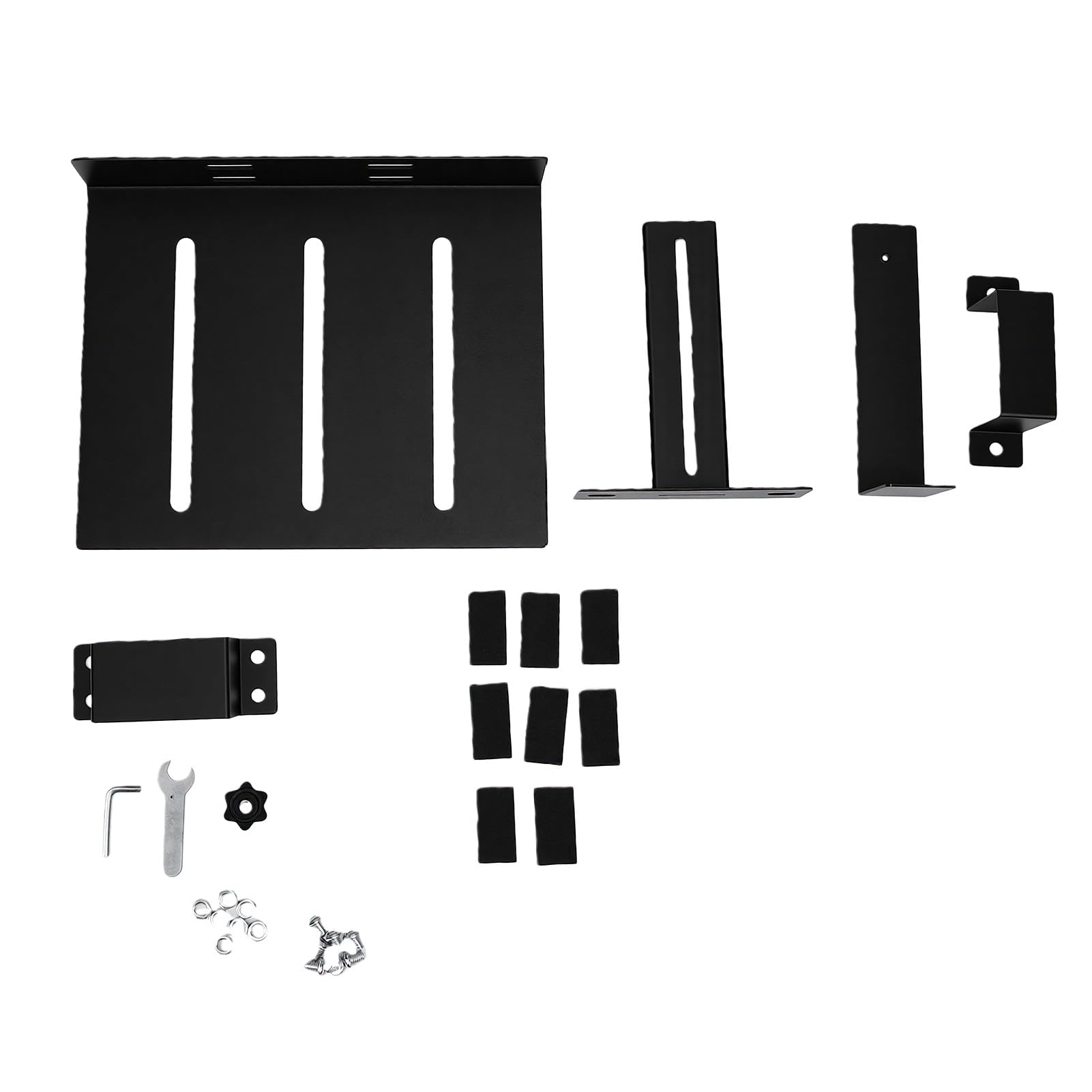 Suporte Ajustável para PC Sob a Mesa, Suporte de CPU de Computador Sem Broca para Pernas de Tubo Quadrado 40x60mm-60x100mm, Capacidade de 20kg Com Ajuste de Largura e de 12-29cm