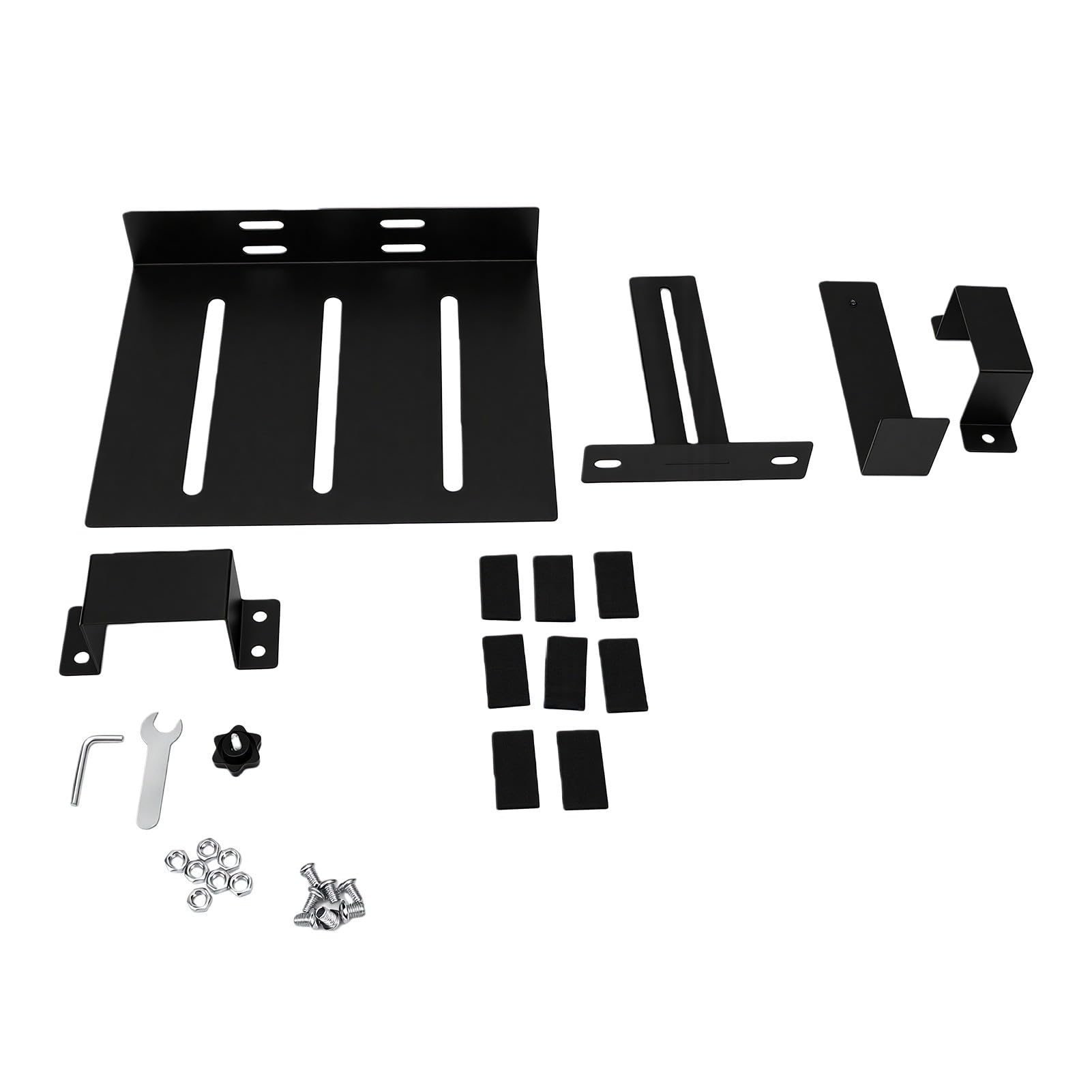 Generic Suporte de CPU Ajustável para Montagem Em PC Sob a Mesa, Sem Instalação de Broca para Escritórios Domésticos Com Ferro Fundido Reforçado