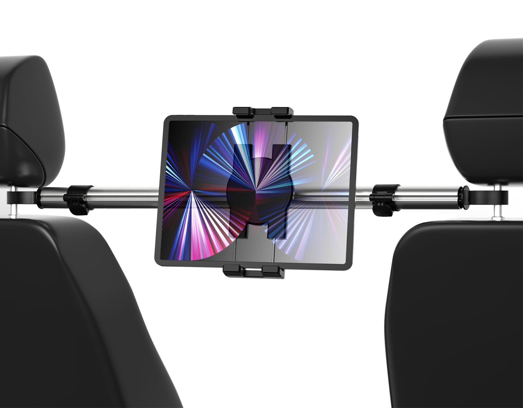 YOOZ Suporte para tablet de encosto de cabeça para carro, suporte para iPad para crianças [rotação ajustável de 360°] entre assentos para tablet para dispositivos de 4 a 12,9 polegadas, iPad Pro Air