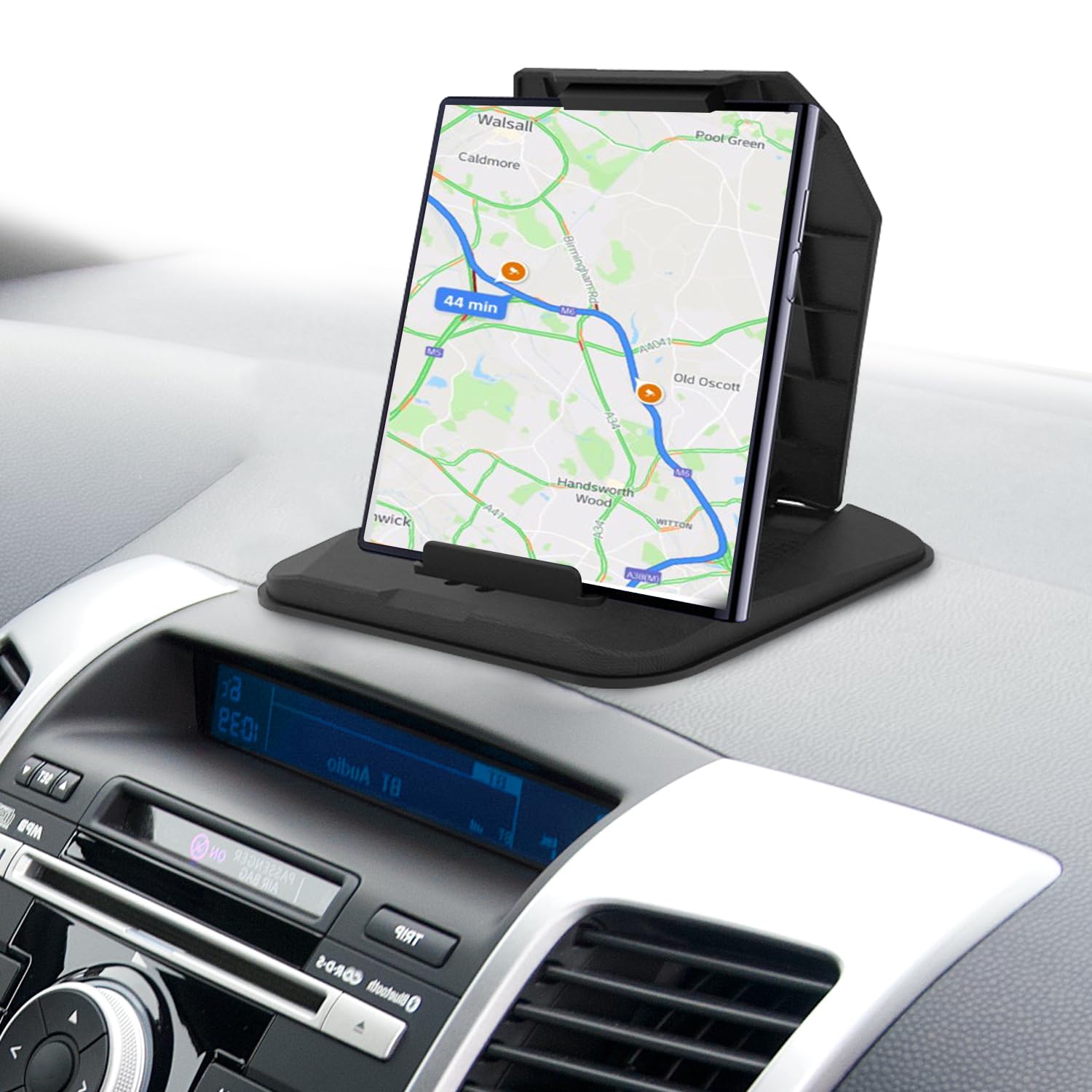 Suporte de carro para iPad mini Galaxy Yoga Garmin Nuvi iPhone, suporte para tablet veicular compatível com iPad GPS de 4,3 a 9,6 polegadas, suporte de tablet antiderrapante para painel de carros