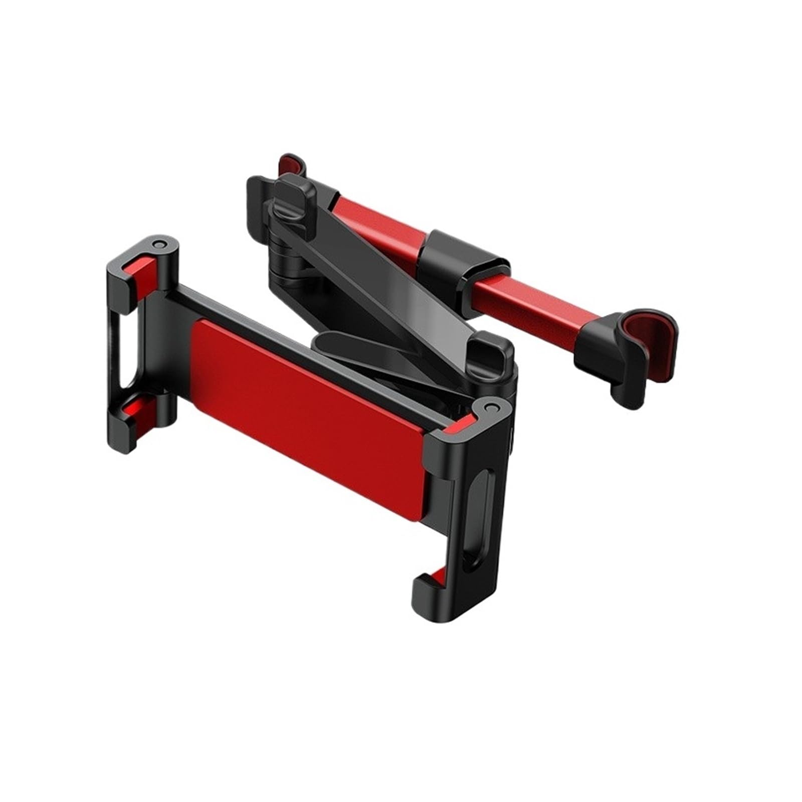 Suporte de telefone dobrável para carro, assento traseiro, suporte para tablet, encosto de cabeça de 360 graus, suporte para tablet para 5-13 polegadas (vermelho)