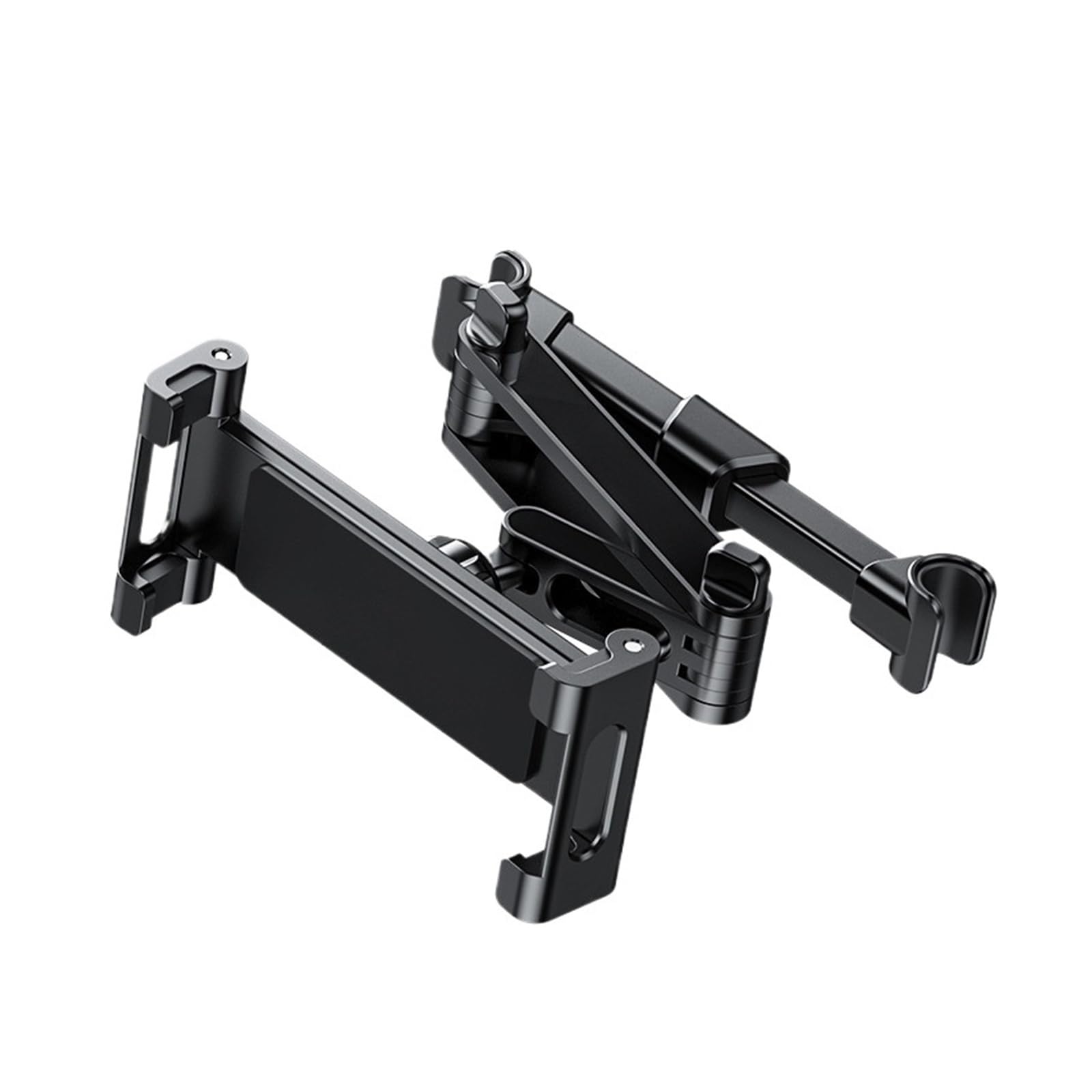 Suporte de telefone dobrável para carro, assento traseiro, suporte para tablet, encosto de cabeça de 360 graus, suporte para tablet de 5 a 13 polegadas (preto)