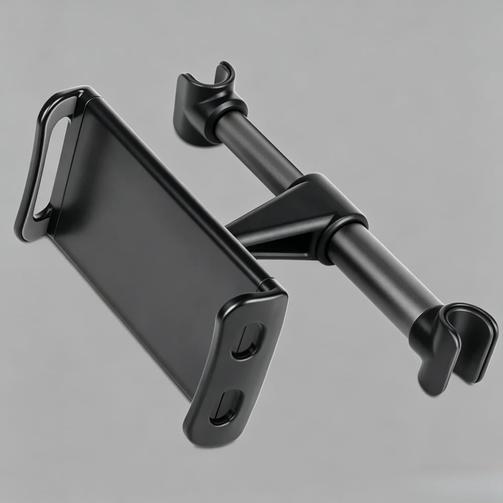 Almofada traseira giratória telescópica de 360° para carro, suporte para tablet, assento de carro, suporte de encosto de cabeça, adequado para iPad Tablet de 4 a 11 polegadas (suporte de telefone