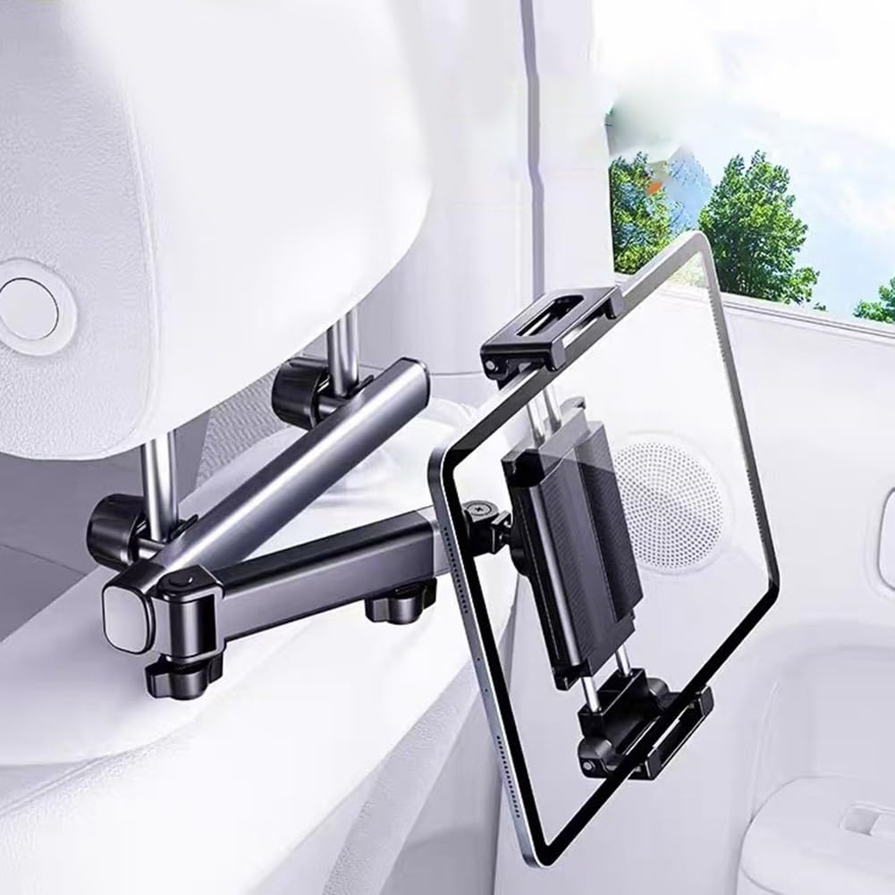 Suporte para tablet de encosto de cabeça de carro de 6 a 12,9 polegadas, para suporte telescópico giratório de 360 graus para iPad para Pro Air para Mini, suporte traseiro para telefone de