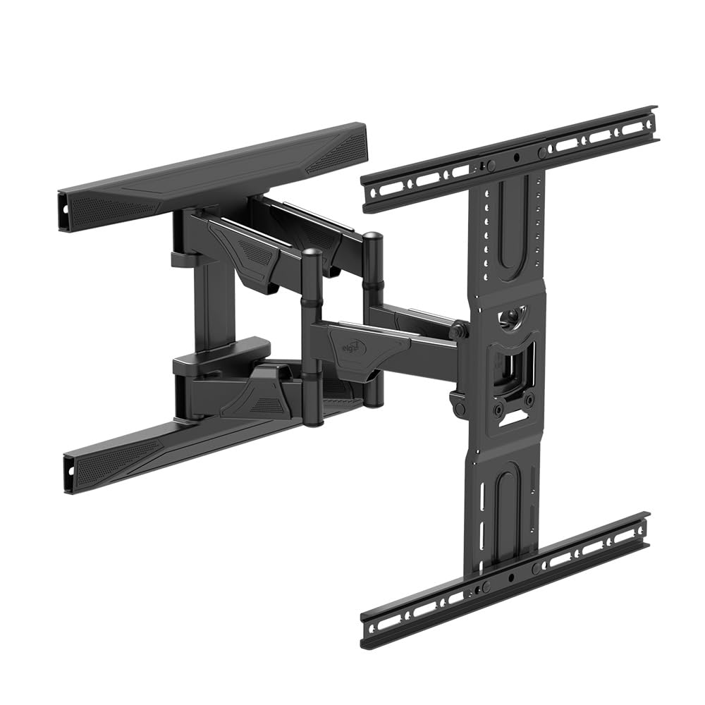 ELG, A02V6N, Suporte de TV Articulado de Parede Para TVs Planas e Curvas de 75" a 86", Inclinação Horizontal e Vertical, Peso Máximo de 46 Kg, Preto