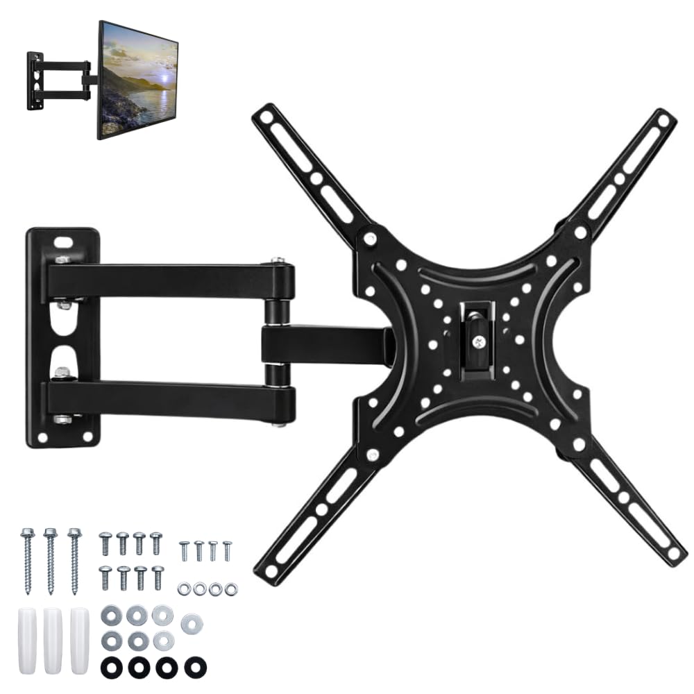 Suporte Articulado para TV 14 a 55 Polegadas Universal até 50kg | Braço Ajustável e Inclinável Multi-Ângulo | Suporte de Parede para TV LED, LCD e Smart TV | Kit Completo de Instalação