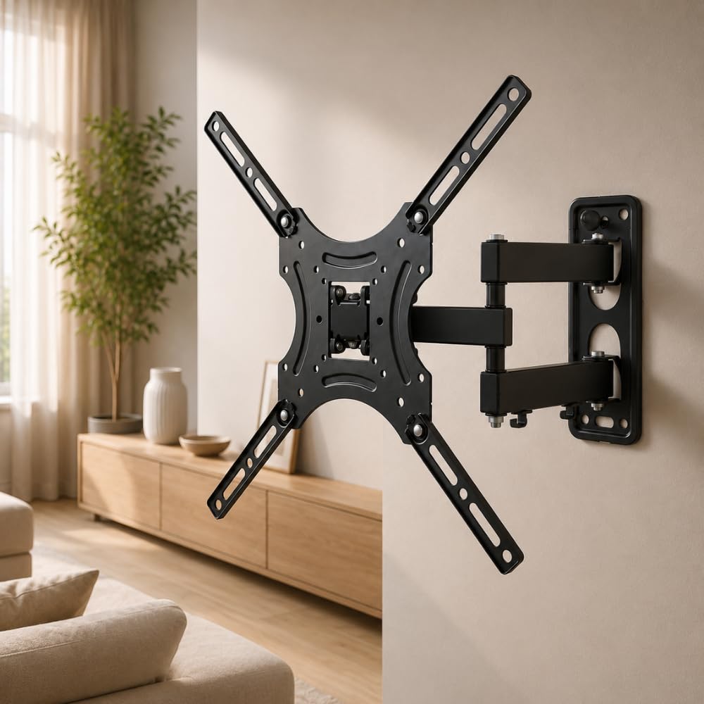 Suporte Articulado para TV de 23" a 60" até 50kg – Ajuste Completo com Rotação, Inclinação e Giro Suporte de Tv