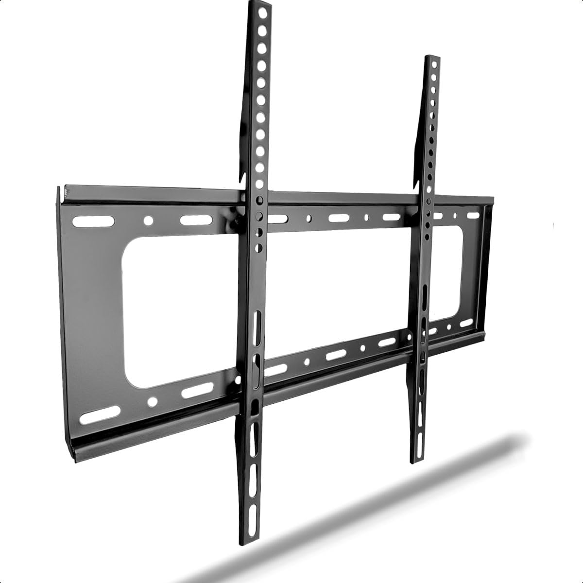 Suporte Fixo de Parede Universal para TV 40 a 80 Polegadas LCD LED Smart 4K, Capacidade até 75kg, Padrão VESA 200x200 a 600x400, Aço Carbono Reforçado, Preto, Copa do Mundo, Facil de montar