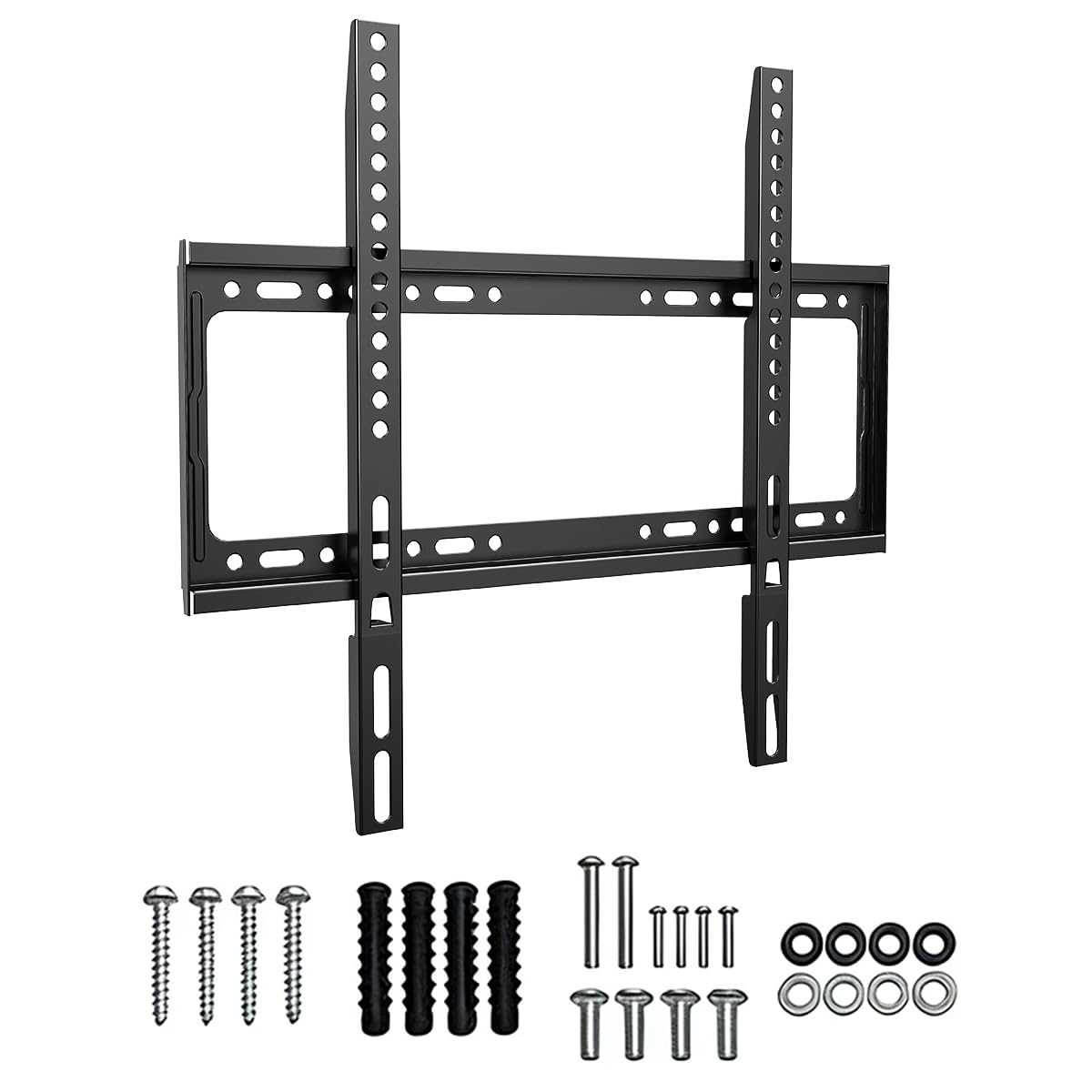Suporte TV Parede 26-63 VESA 75x75-200x200 50kg Ultra Slim 30mm Fixo | Suporte de parede fixo TV 26-63 VESA 75x75-200x200 suporta 50kg aço reforçado ultra slim 30mm instalação fácil anticorrosão