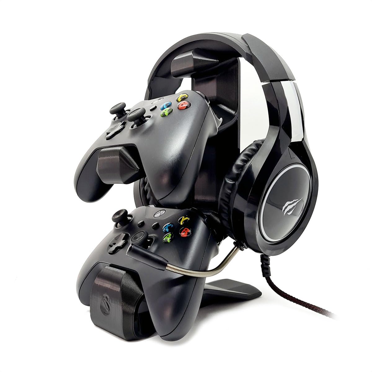 Sculpy Suporte para 2 Controles e Headphone Headset de Mesa Gamer Compatível com Xbox (Modelos One, S e X)