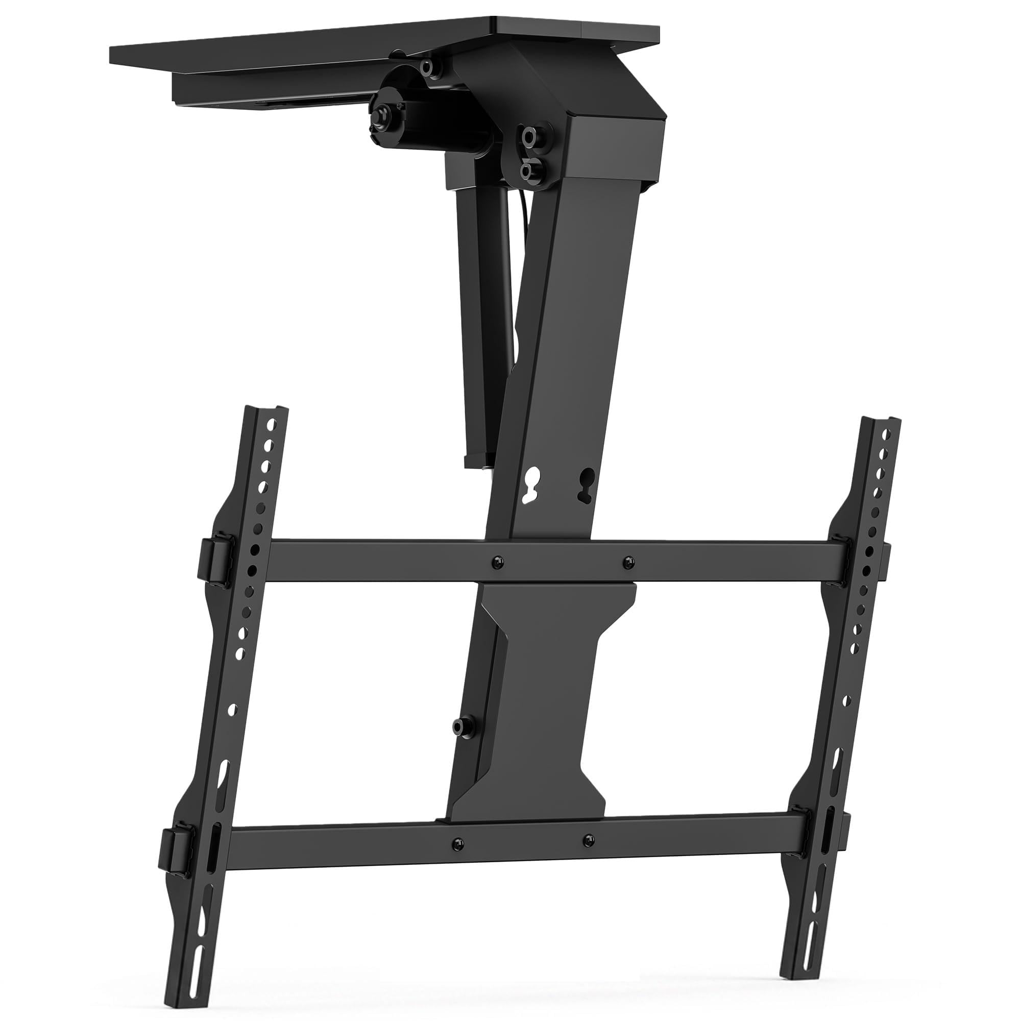 Suporte TV Teto Elétrico Motorizado 37 a 75 Controle App Wifi Alexa Tuya Smartlife PandaPlus Google Inclinação 75° Suporta Até 45kg