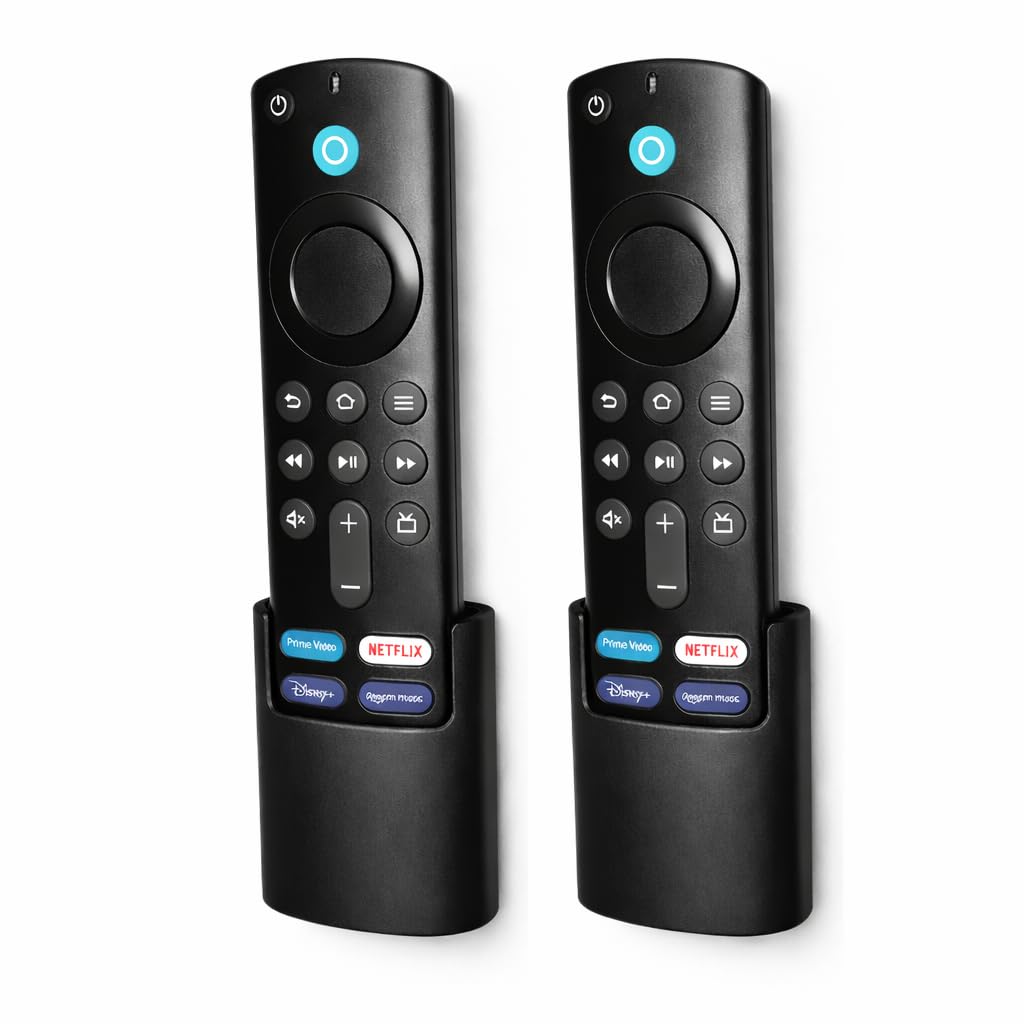 Suporte para Controle Remoto Fire Stick TV Amazon, Porta Controle de Parede com Fita 3M, Organizador FireStick (Kit com 2)