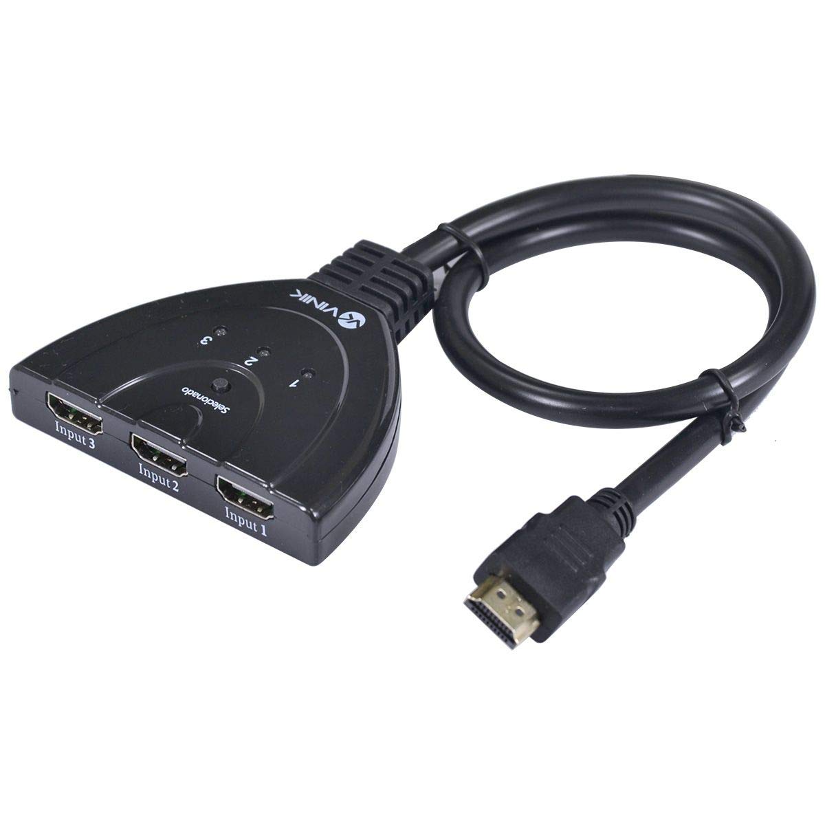 Switch Hdmi 3 Entradas e 1 Saída 1.3V Com Suporte 3D E 1080P – Vinik