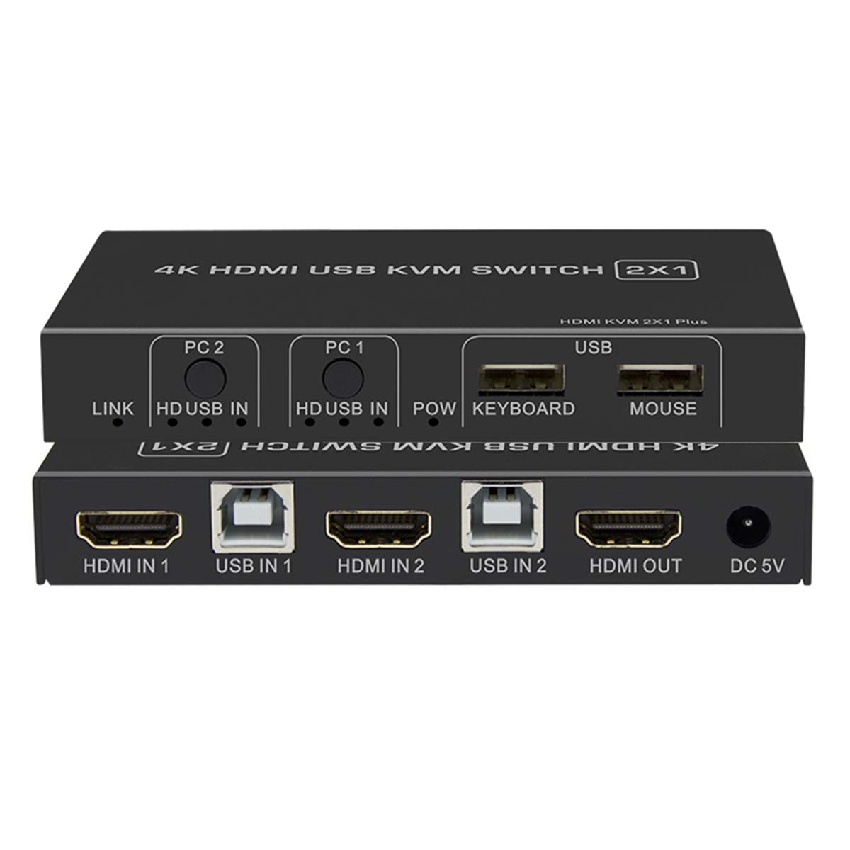 HDMatters Chaveador KVM 2x1 HDMI 4k windows mac