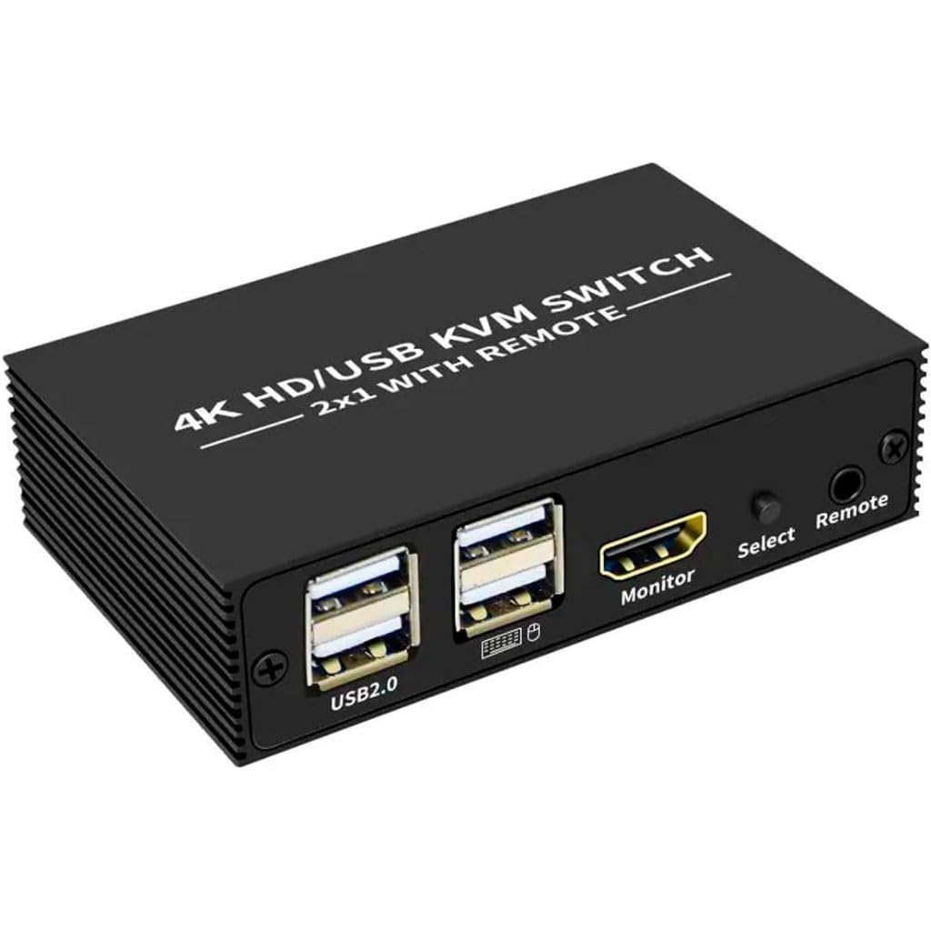 Chaveador Switch Kvm 2 Portas Hdmi Mouse Teclado 2x1