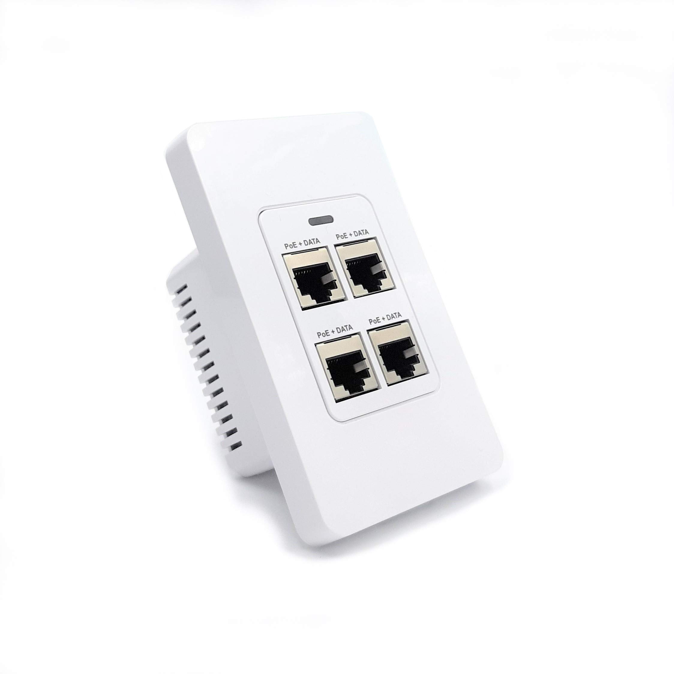 PoE Texas Interruptor extensor Gigabit PoE de 4 portas – Plug & Play Placa de comutação estável sobre Ethernet com uplink IEEE 802.3bt e VLAN de passagem completa – Estende ponto de acesso Wi-Fi, rede