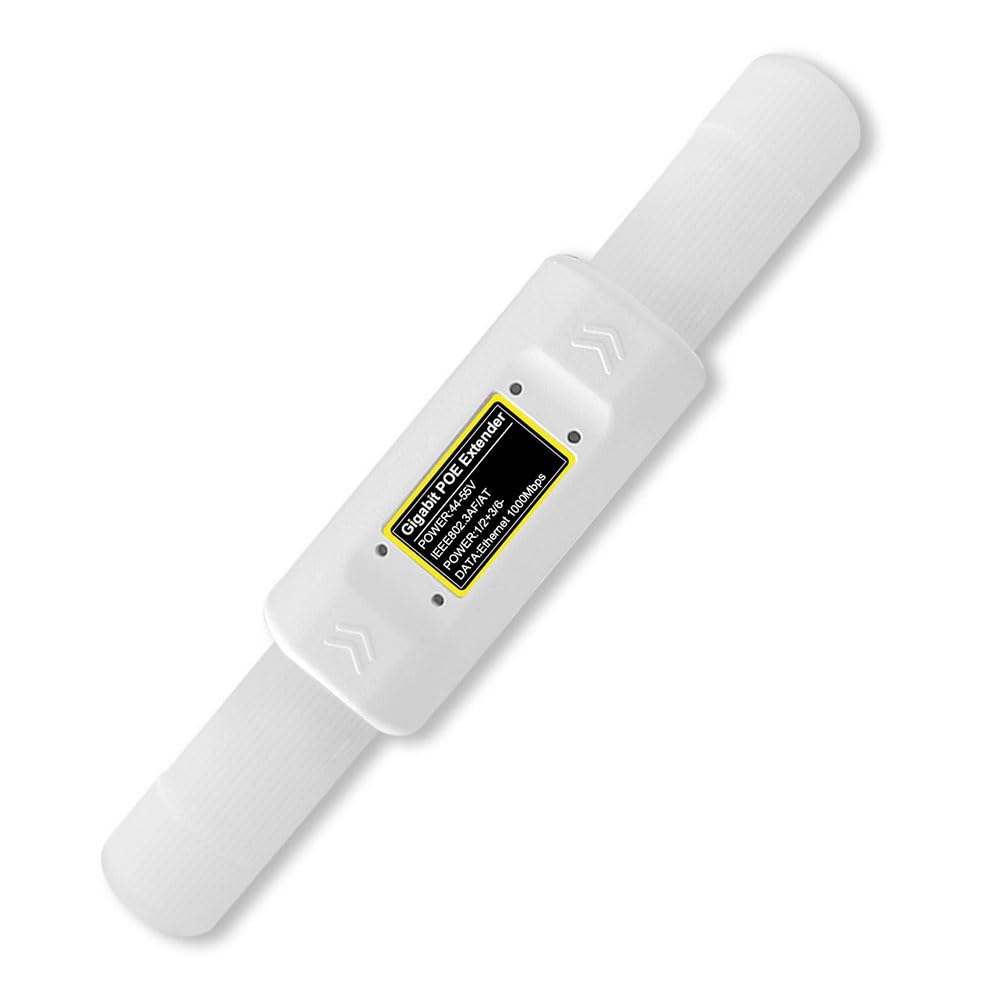 Extensor POE impermeável 1000Mbps 48V 30W Conexão padrão One in Out 100m/250m IEEE802.3af/at para câmera POE Switch