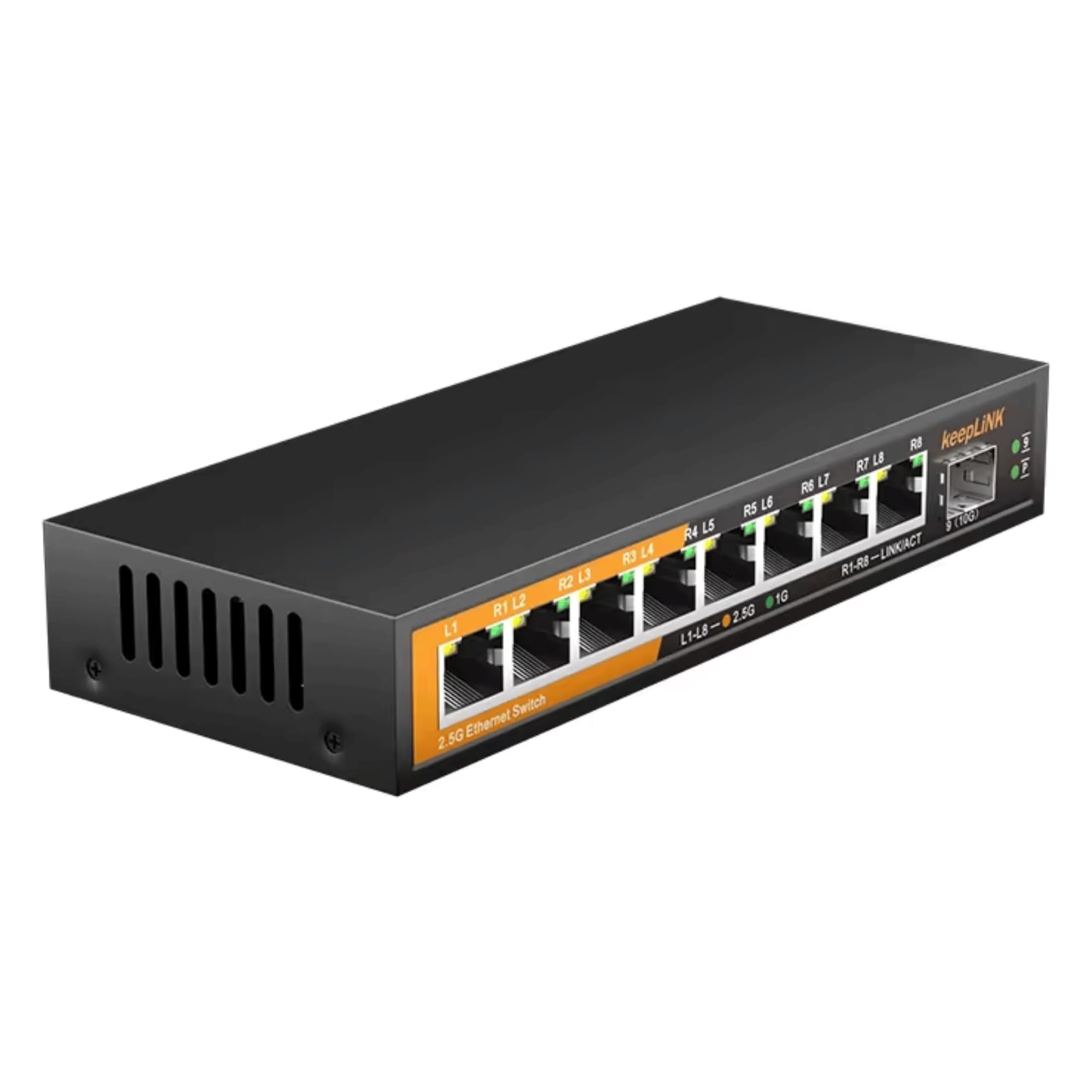 Switch Gerenciavel Poe Keep Link 8 Portas 2.5g Rj45 10gb Sfp