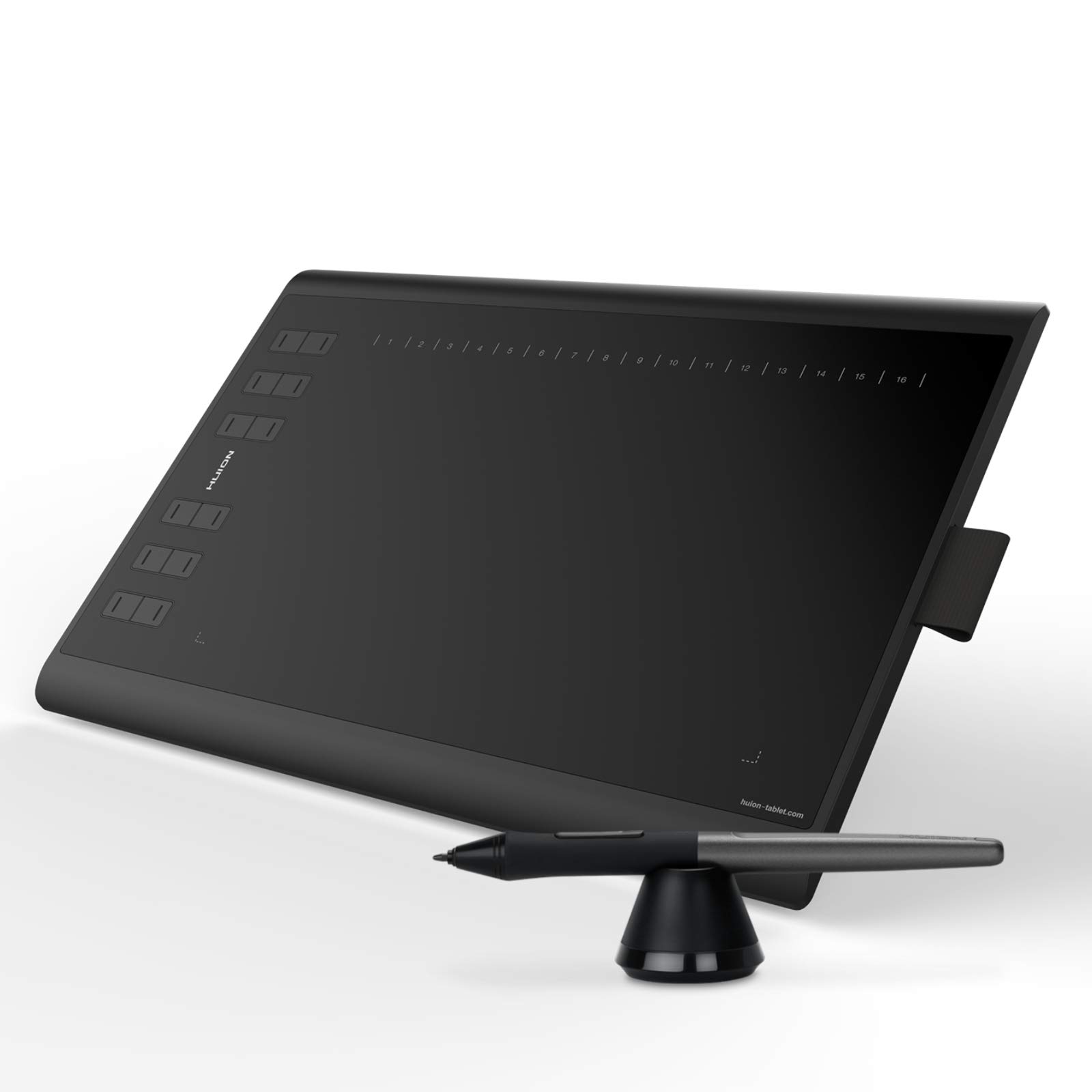 Tablet de desenho Huion H1060P sem bateria com função de inclinação de sensibilidade de pressão de 8192 níveis, 12 teclas expressas 10 x 6,25 polegadas, tablet digital para caneta
