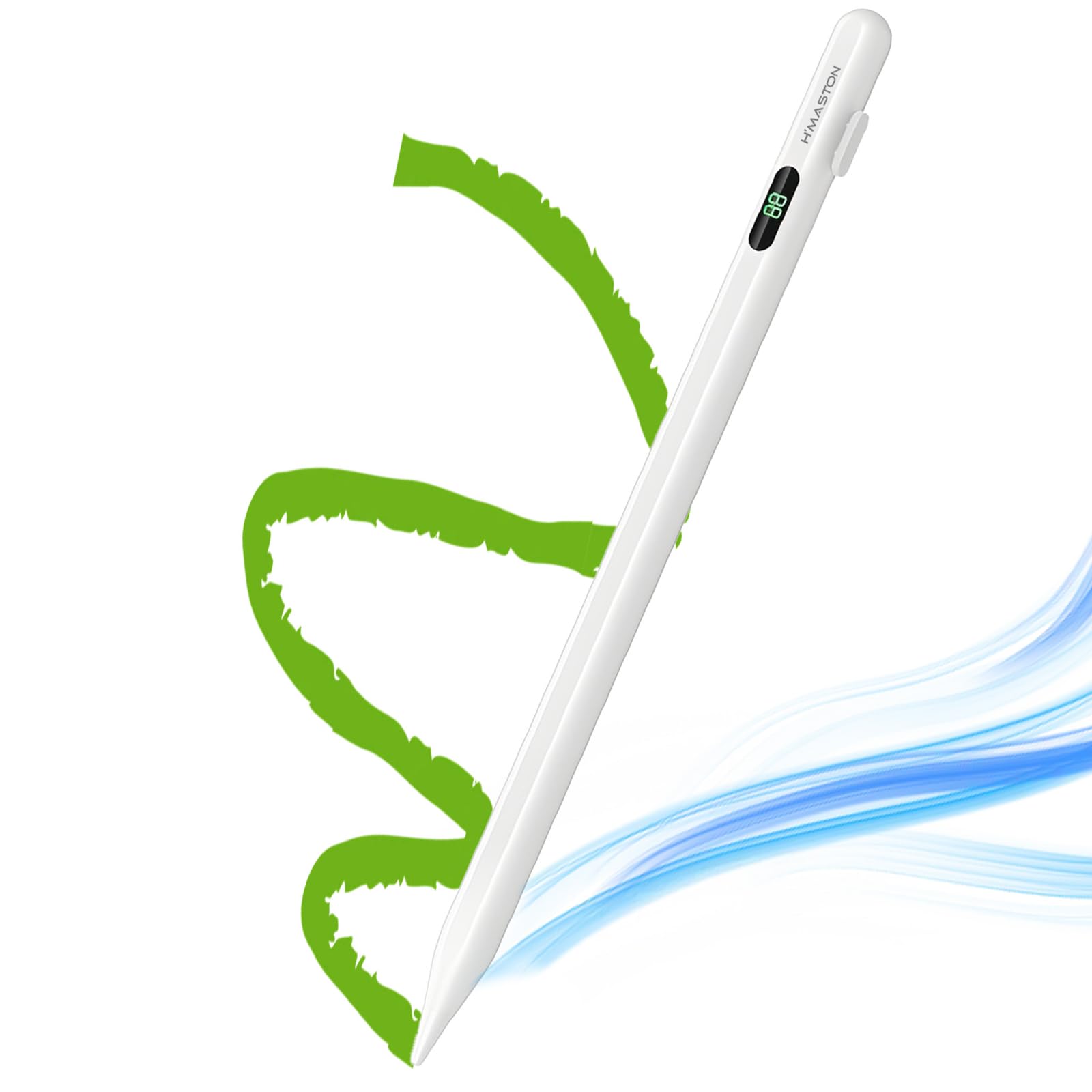Caneta Stylus Touch Screen com 2 Ponta de caneta substituível led digital Display Recarregável USB Compatível com iPad, Tablet, Celular, Notebooks, Android e iOS