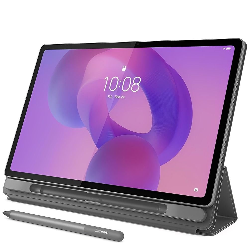 Lenovo IdeaTab Plus Tablet 12.1" Wi-Fi 256 GB Cinza Luna | Inclui Teclado Espanhol, Caneta Incluída, Tela 12.1 Polegadas, 256 GB de Armazenamento, Conectividade Wi-Fi