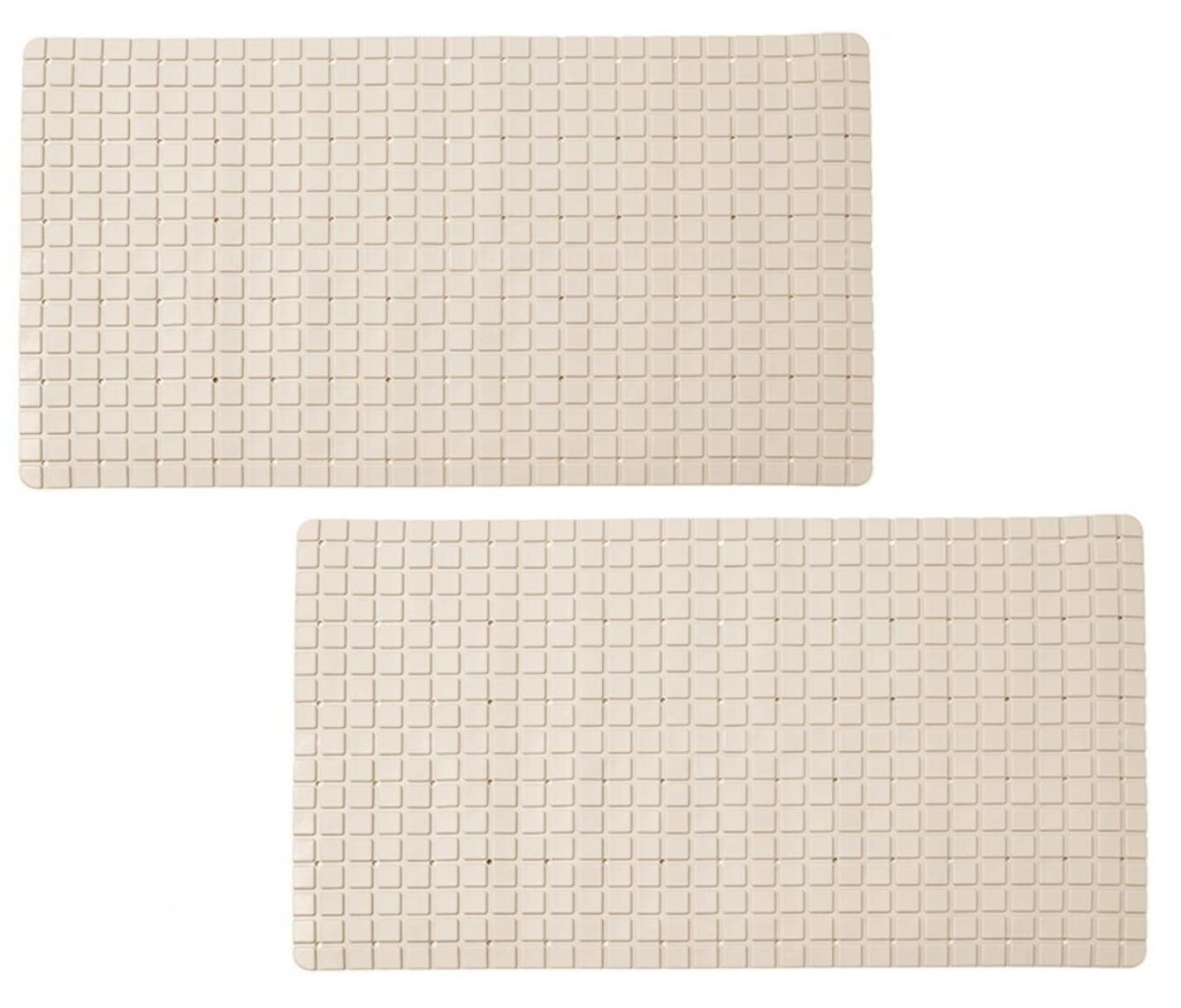 Kit 2 Tapetes Antiderrapante Ventosa P/Box De Banheiro 70x38cm