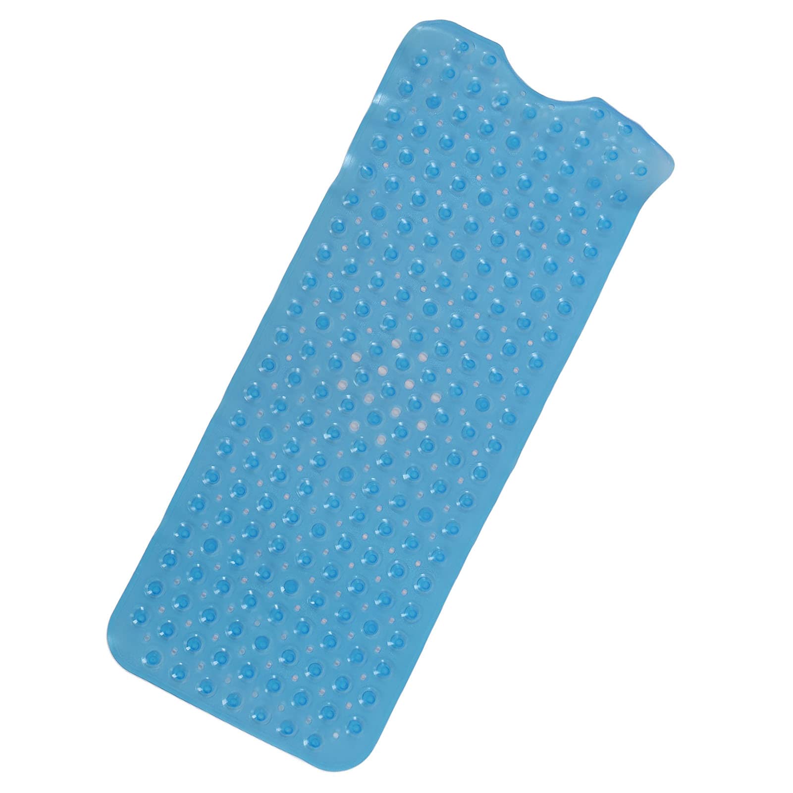 SUNGOOYUE Tapete de Banho Com Ventosa de PVC, Tapete de Chuveiro Antiderrapante de 100x40cm Com Textura de Massagem para Banheiro, Cozinha e Banheiro (Azul)
