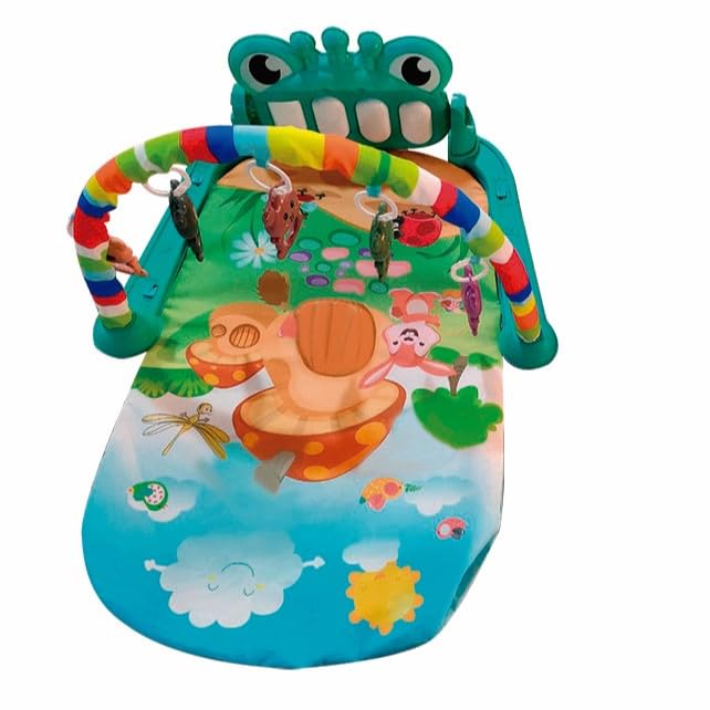 Zippy Toys, Tapete de Atividades Piano Interativo Caranguejo em Plástico 73x61,5 cm Brinquedo Infantil Educativo, Colorido